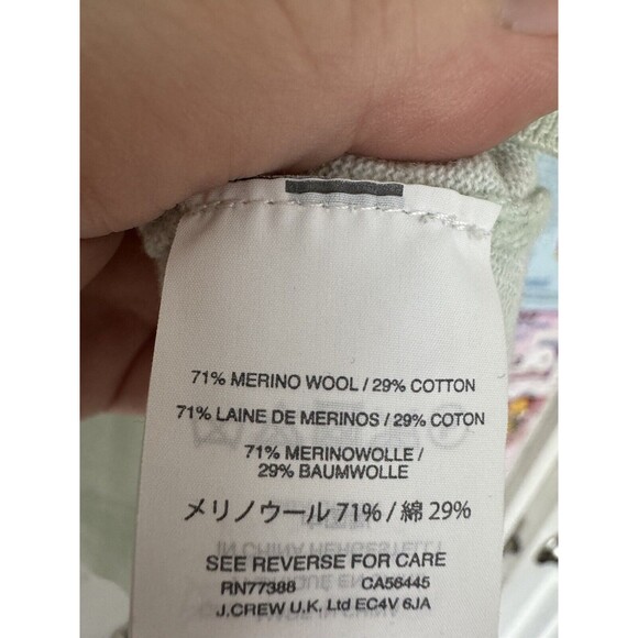NWOT J.Crew Merino Wool Mint Medium Women’s Sweater - Picture 3 of 8